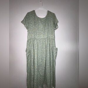 A.NA. A new approach Floral Green Dress size XL